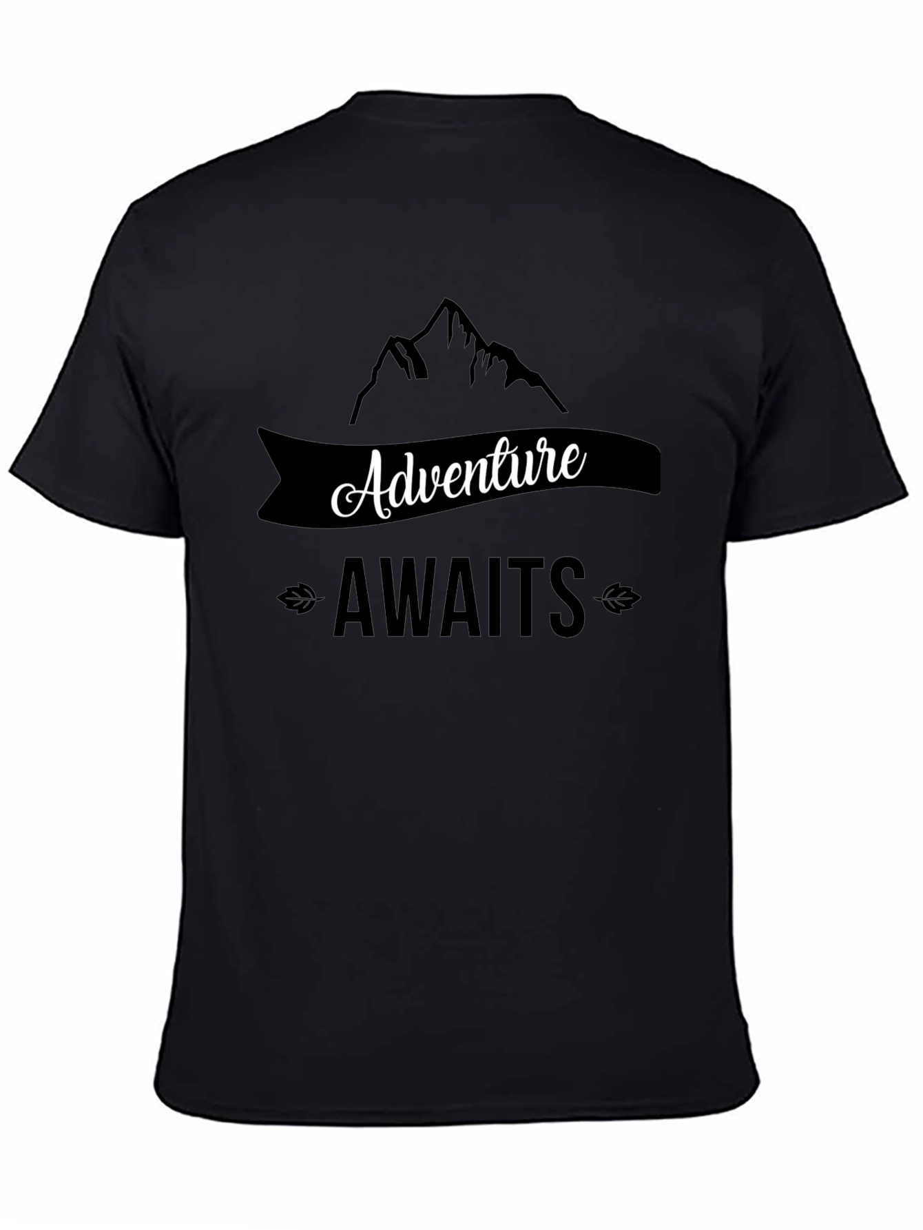Adventure Awaits Graphic Tee - Black Casual Shirt