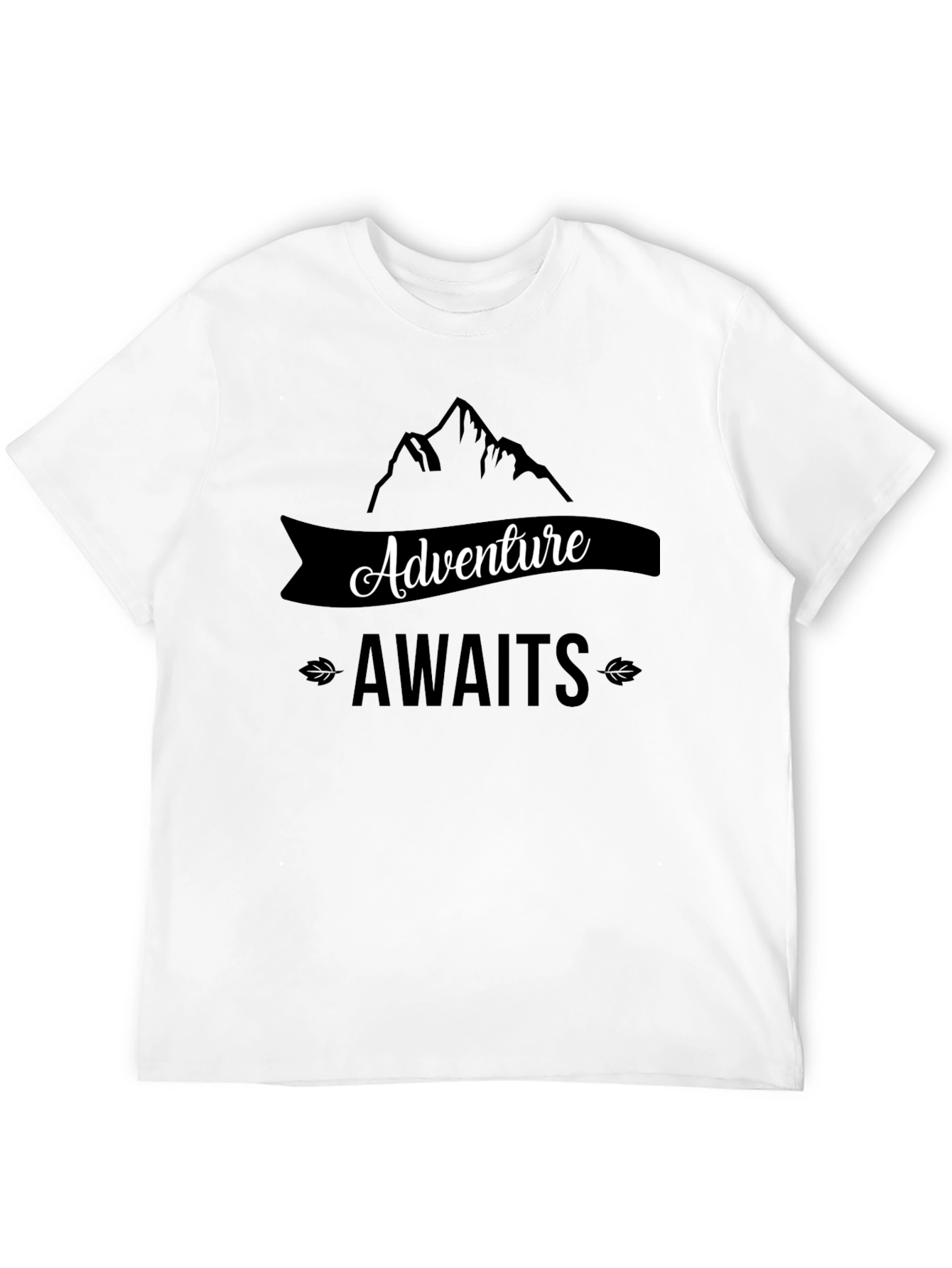 Adventure Awaits Graphic Tee - Black Casual Shirt
