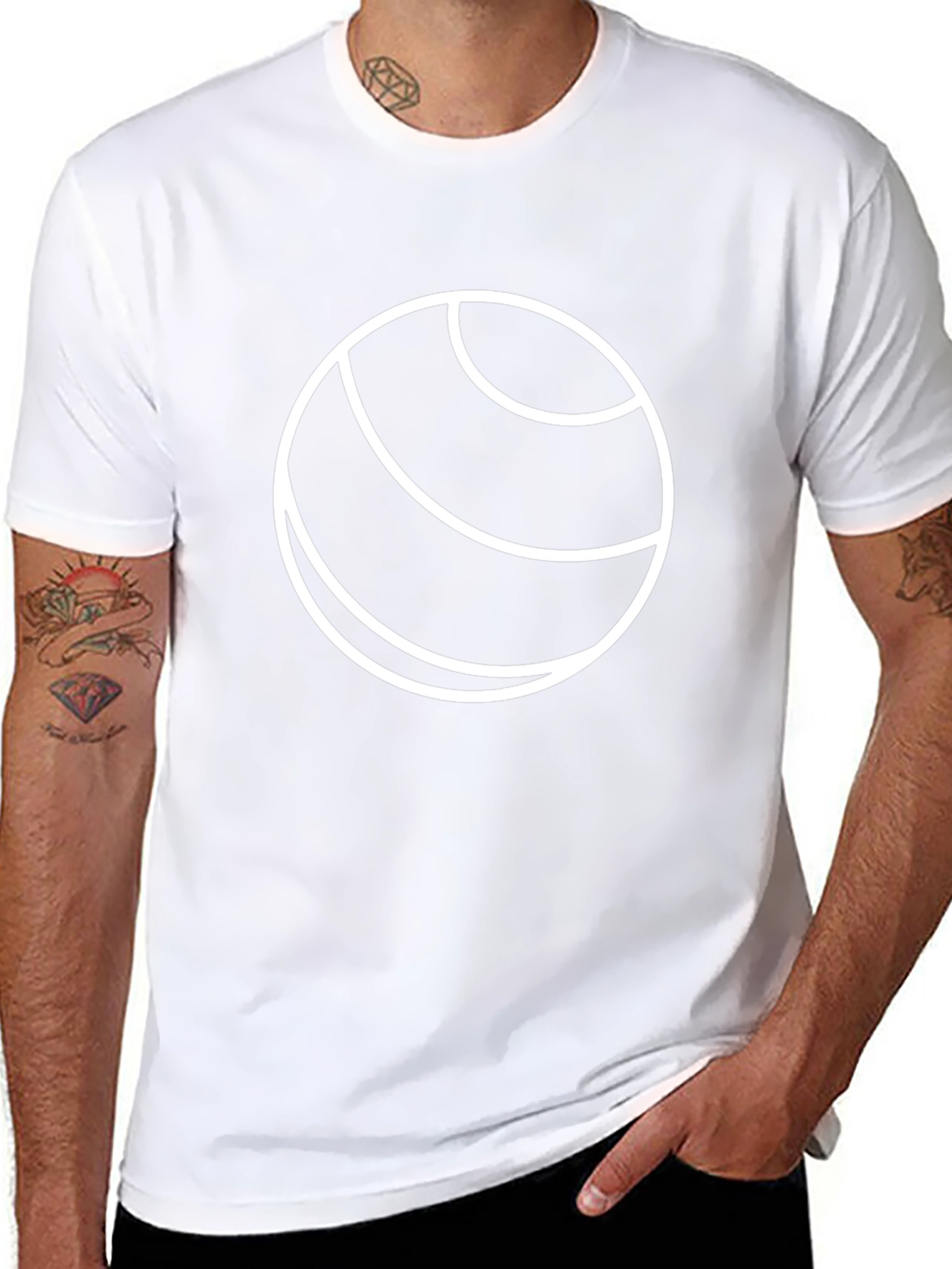 Modern Graphic Tee - Minimalist Circle Design