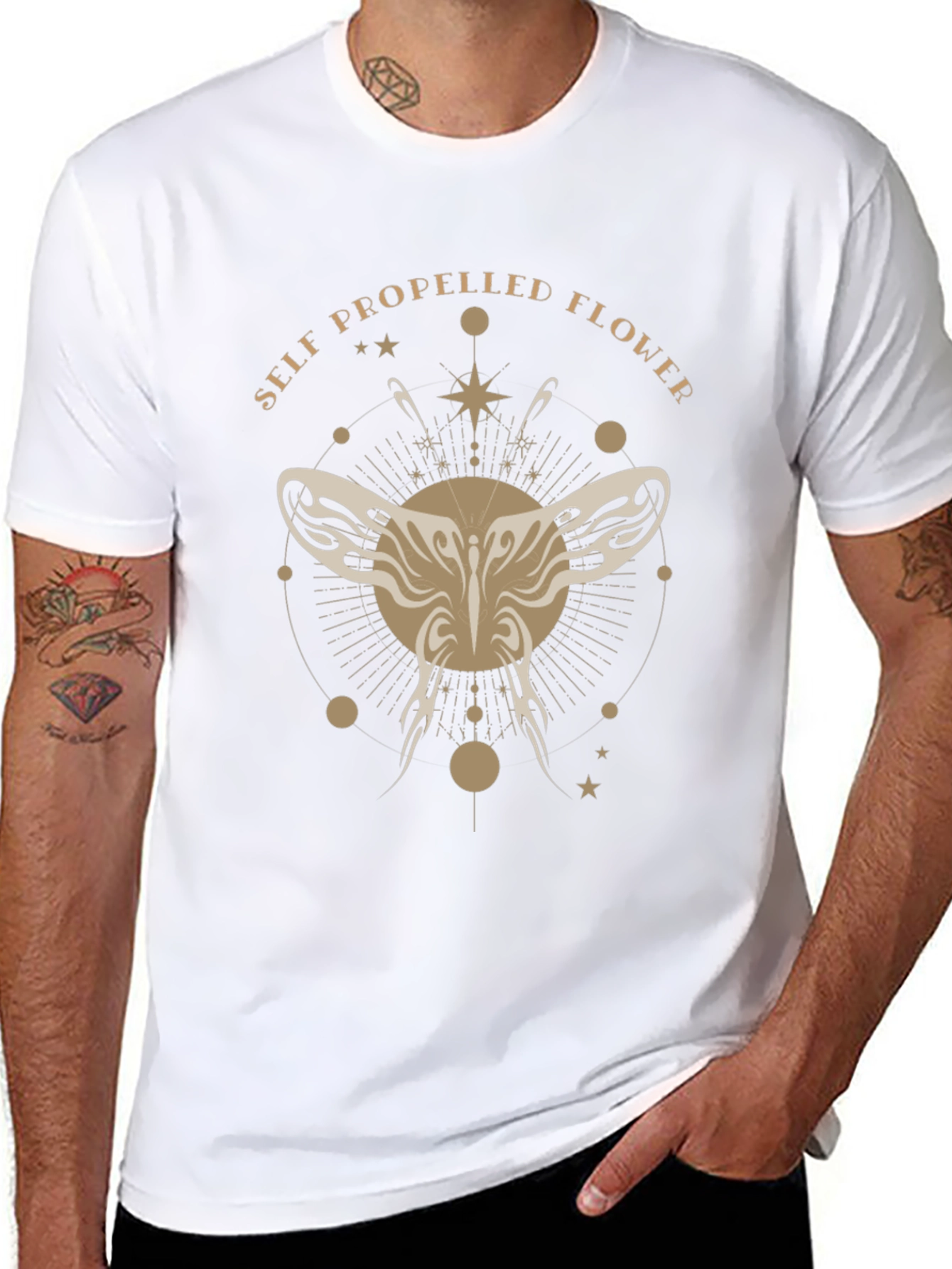 Self Propelled Flower Graphic T-Shirt