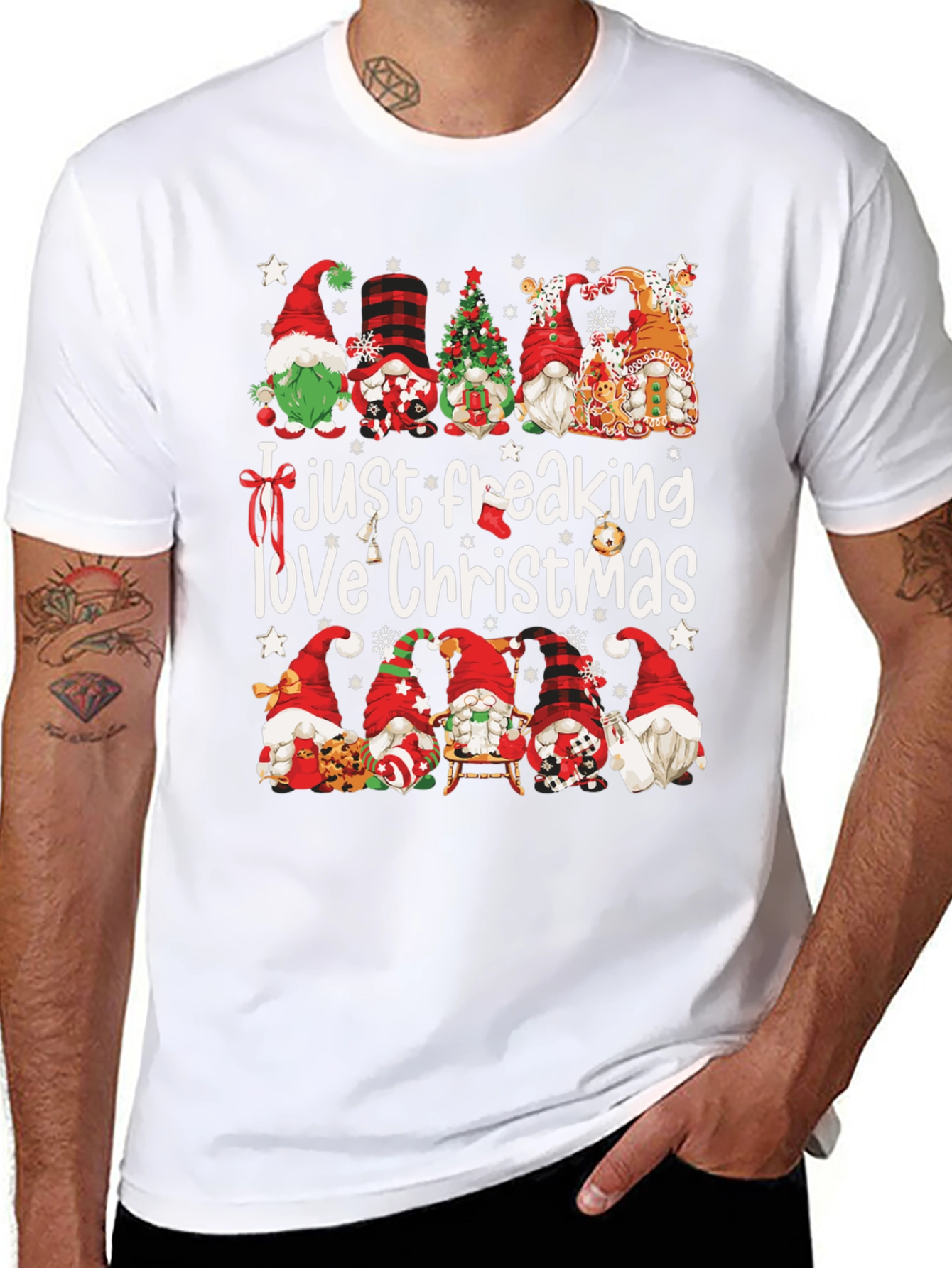 Funny Christmas Gnome Graphic Tee
