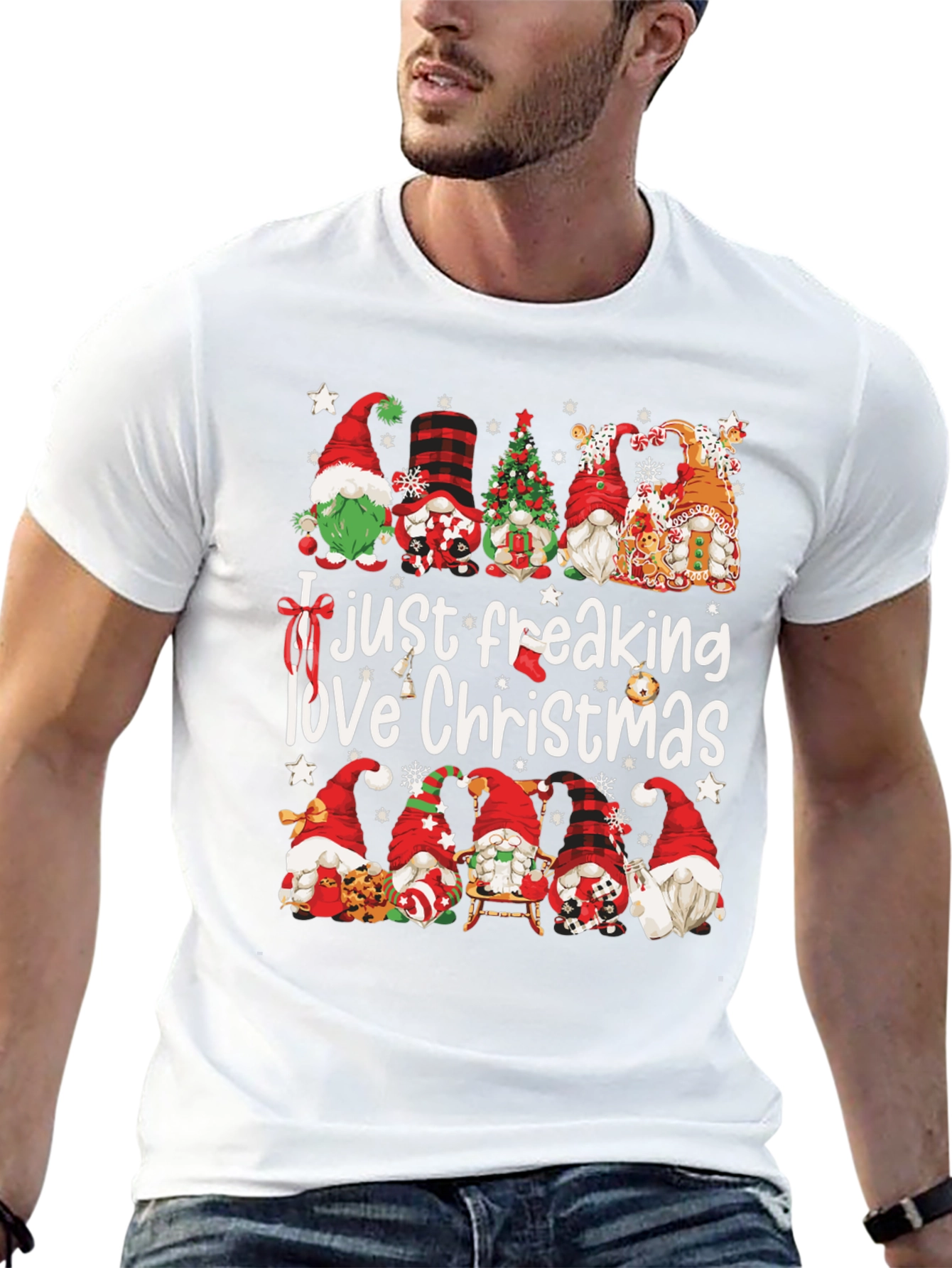 Funny Christmas Gnome Graphic Tee
