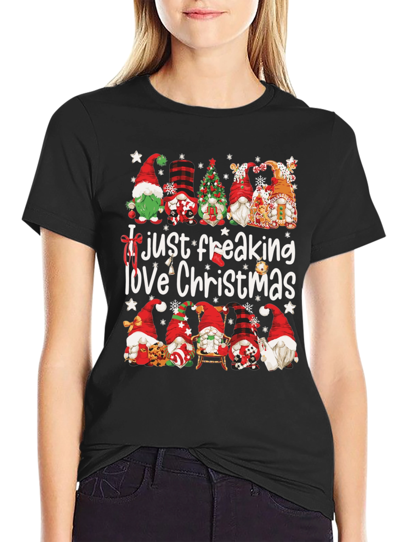 Funny Christmas Gnome Graphic Tee