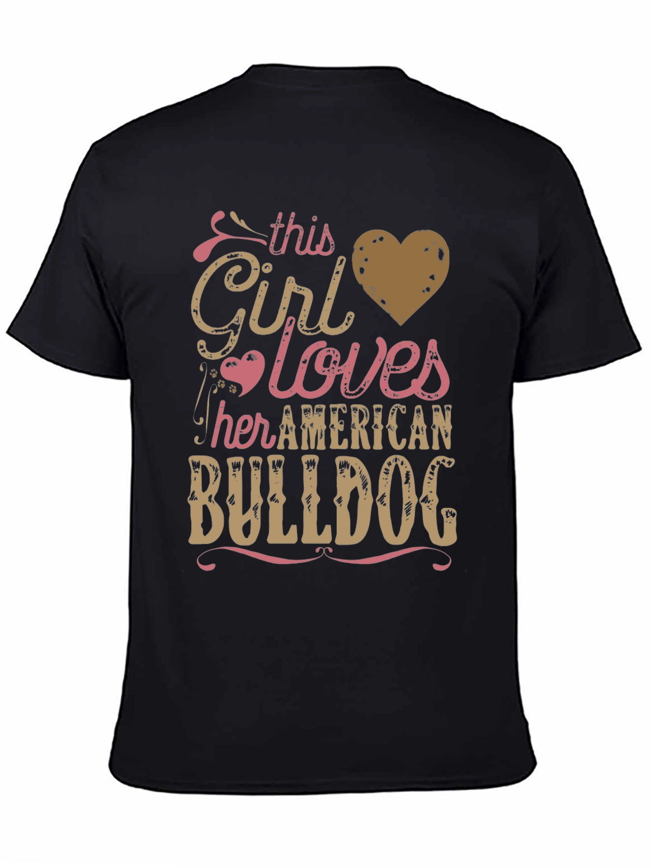 Girl Loves American Bulldog T-Shirt