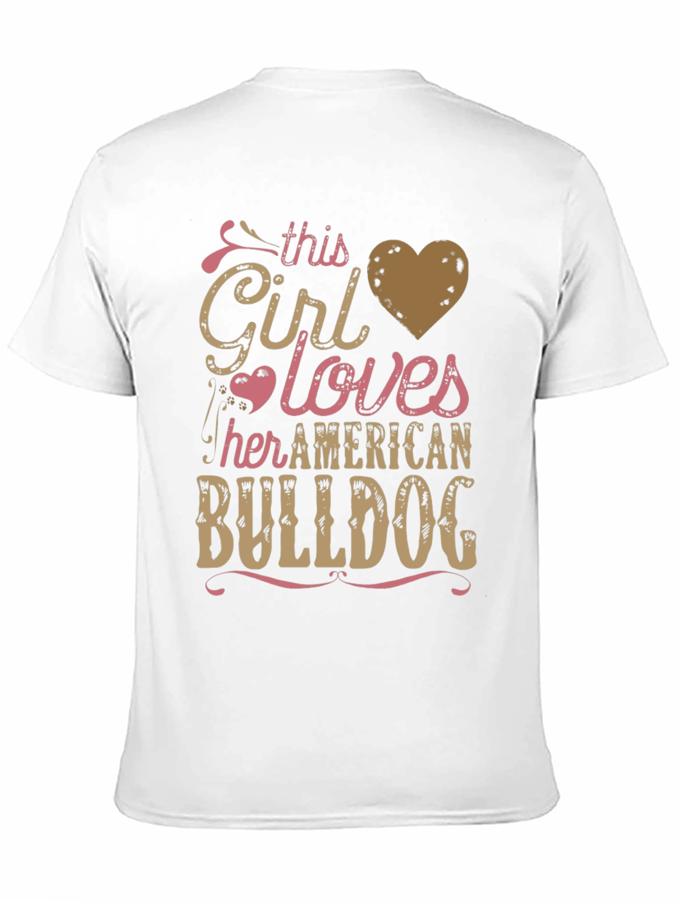 Girl Loves American Bulldog T-Shirt