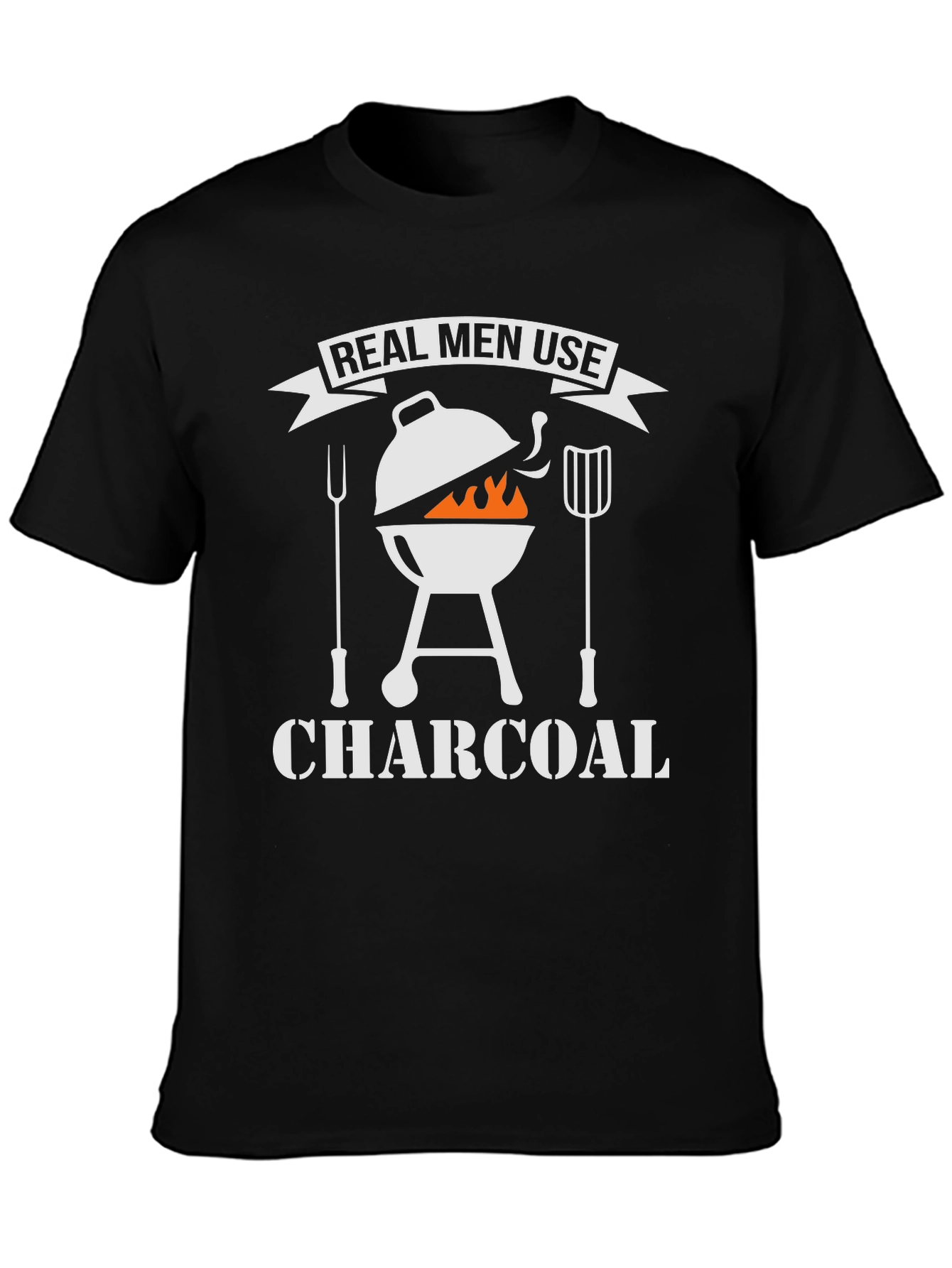 Real Men Use Charcoal BBQ T-Shirt