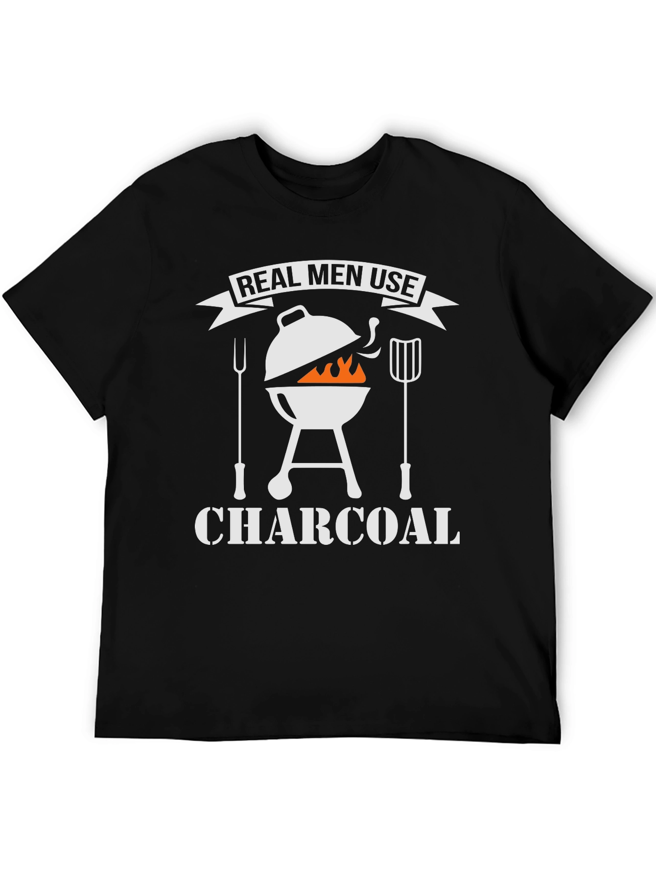 Real Men Use Charcoal BBQ T-Shirt