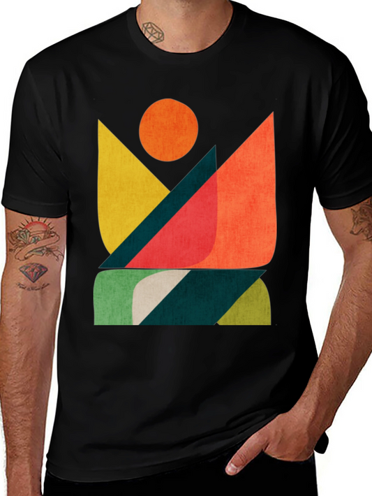 Abstract Graphic Print Mens T-Shirt