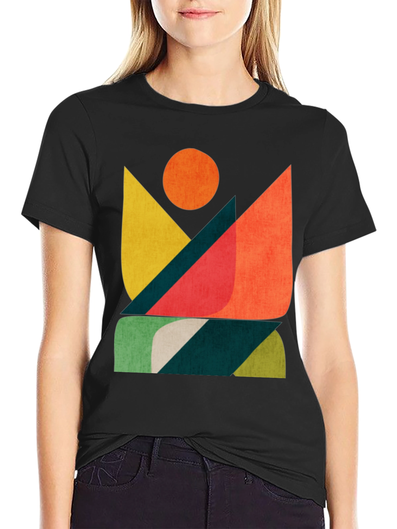 Abstract Graphic Print Mens T-Shirt