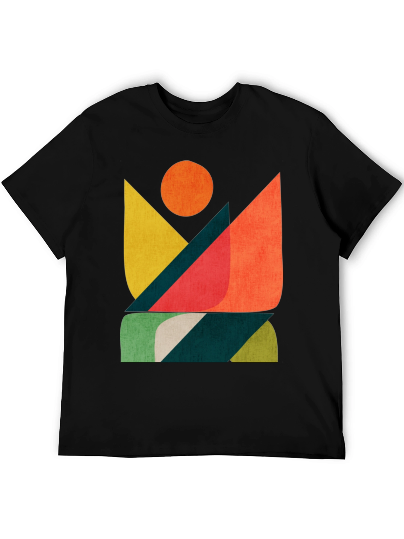Abstract Graphic Print Mens T-Shirt