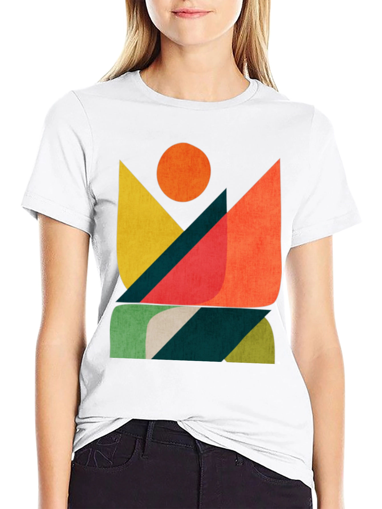 Abstract Graphic Print Mens T-Shirt