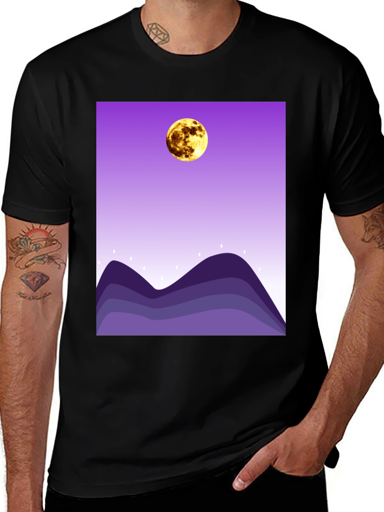 Moonlit Mountains Graphic Tee