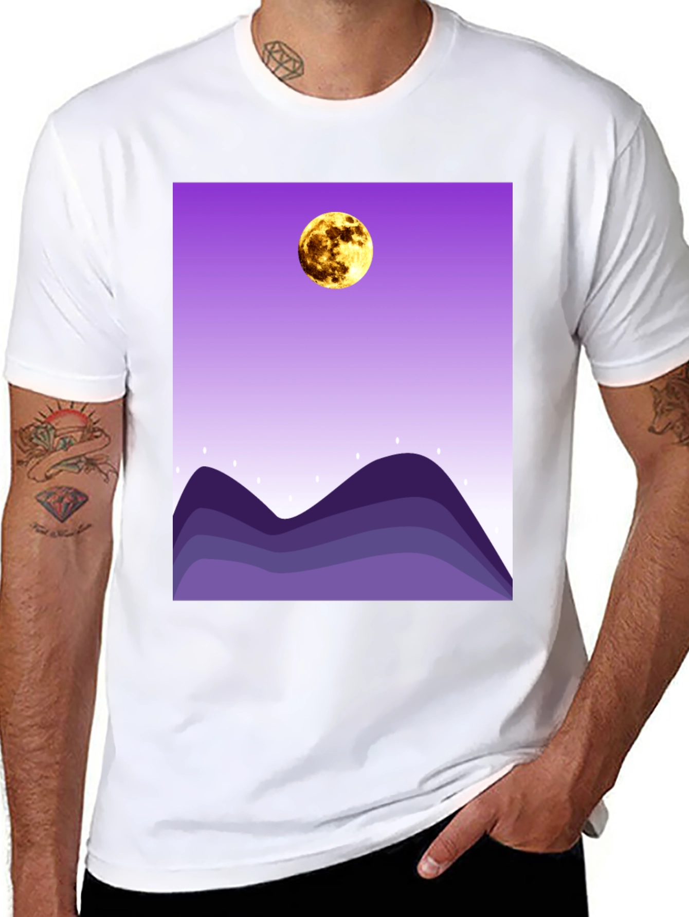 Moonlit Mountains Graphic Tee