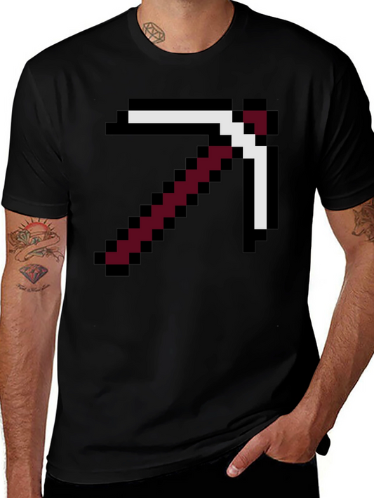 Pixel Pickaxe T-Shirt - Gamer Style