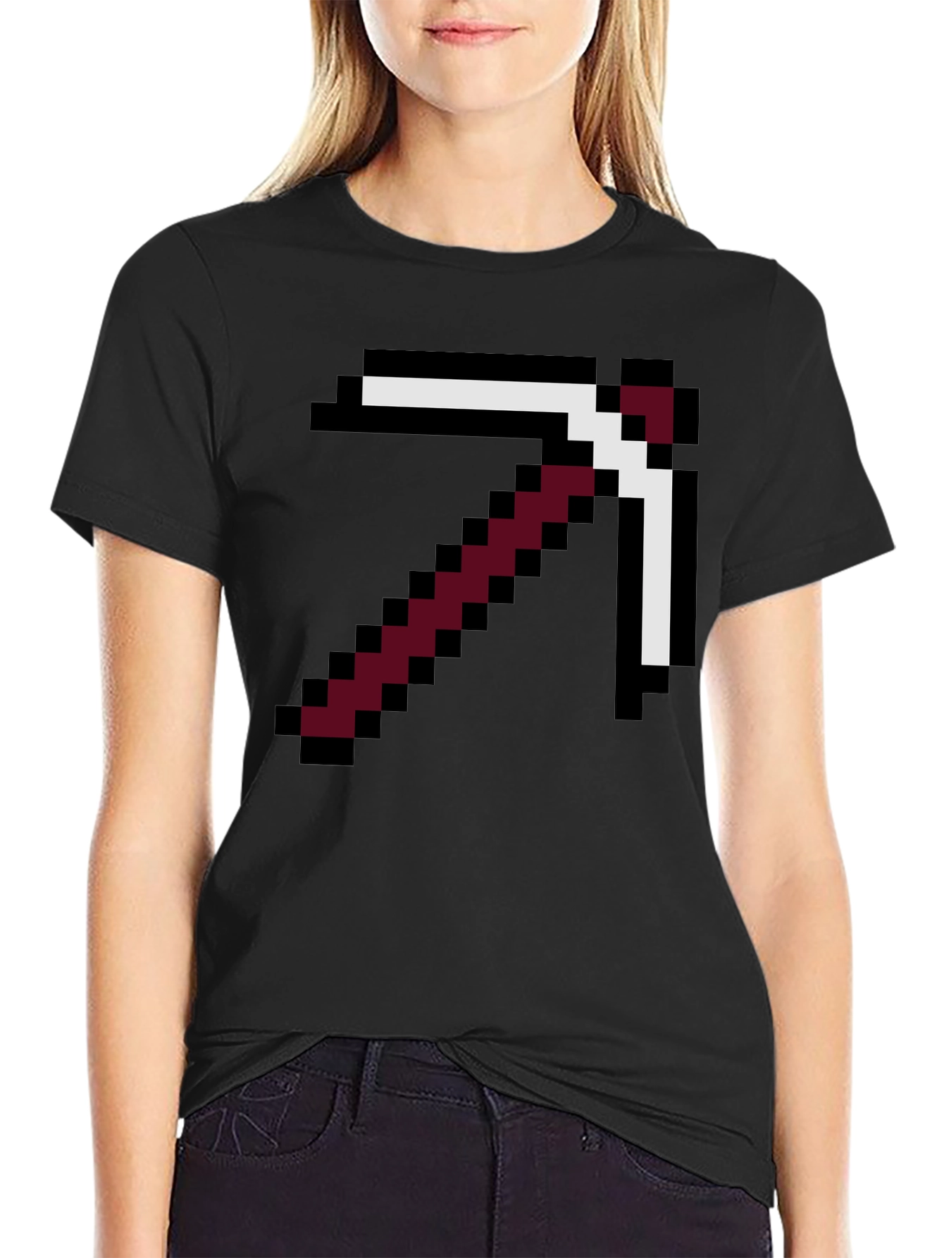 Pixel Pickaxe T-Shirt - Gamer Style