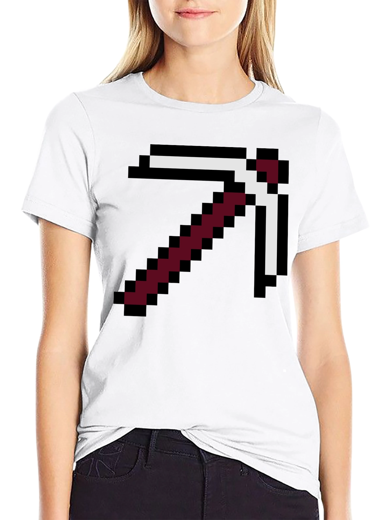 Pixel Pickaxe T-Shirt - Gamer Style