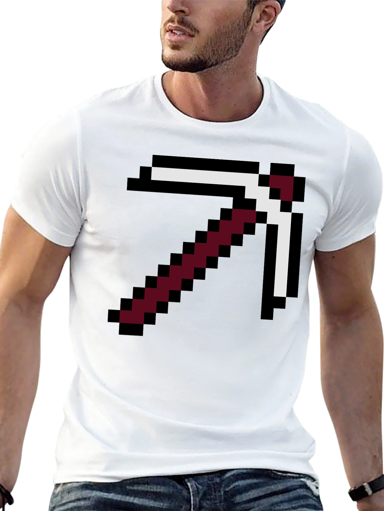 Pixel Pickaxe T-Shirt - Gamer Style