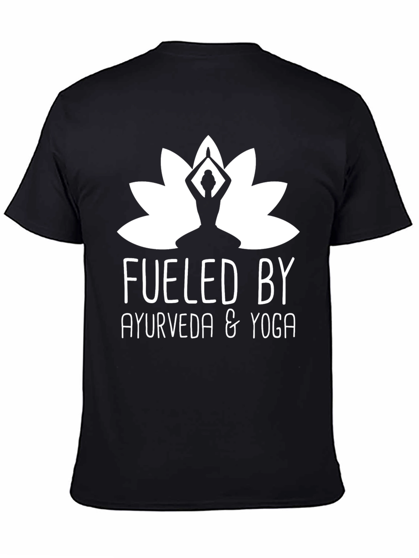 Fueled By Ayurveda & Yoga Black T-Shirt