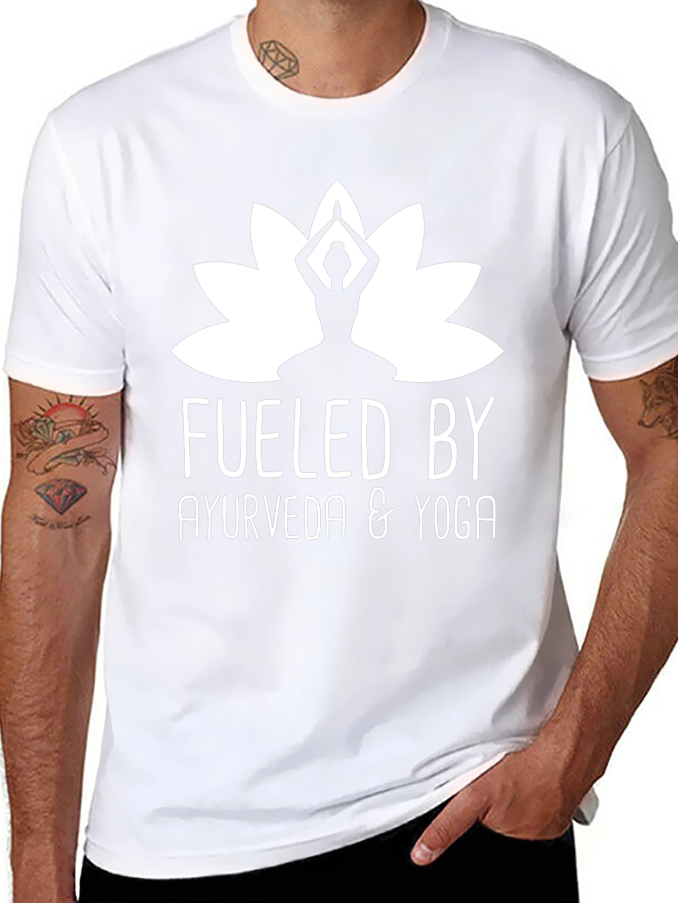 Fueled By Ayurveda & Yoga Black T-Shirt
