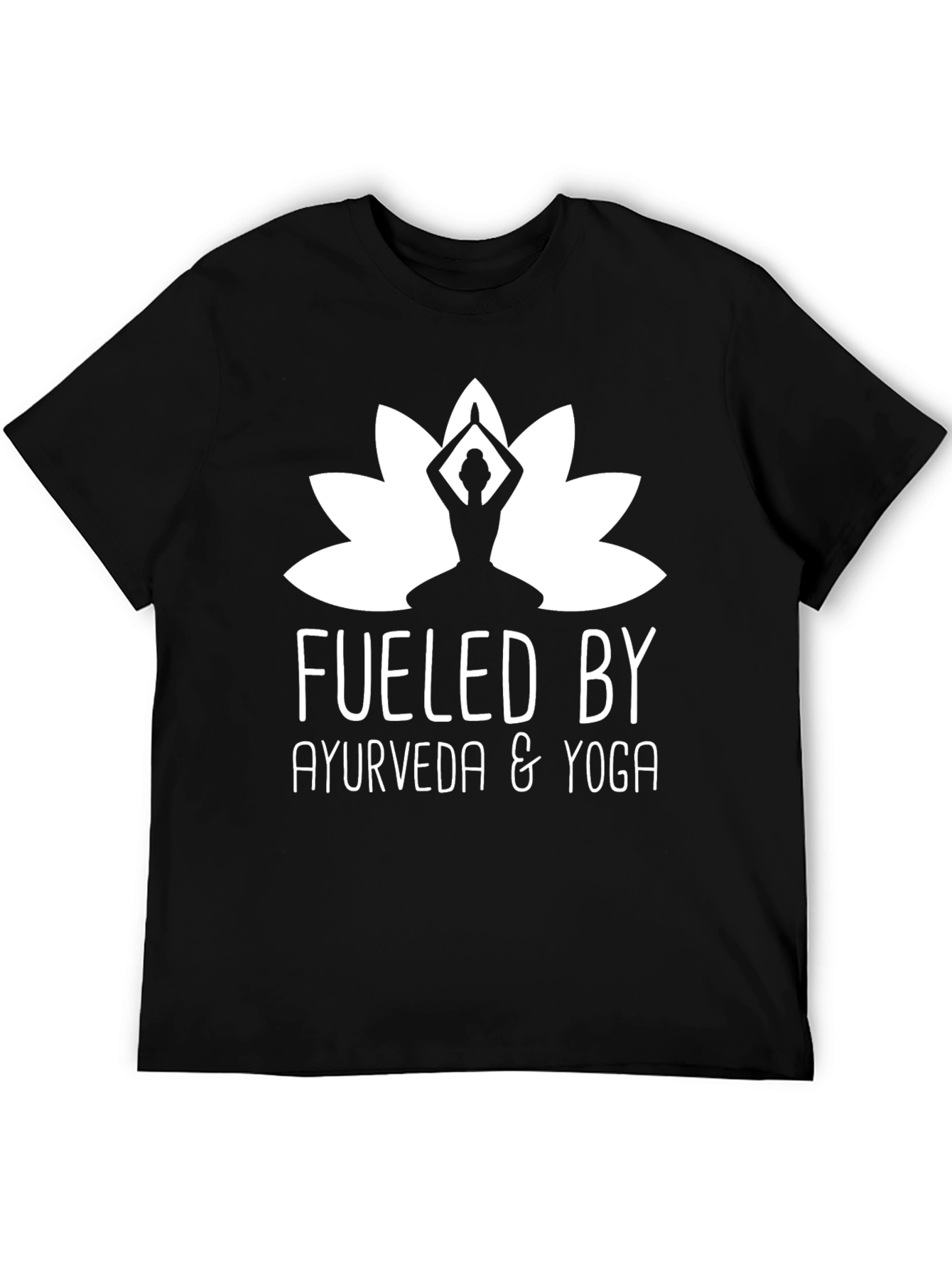 Fueled By Ayurveda & Yoga Black T-Shirt