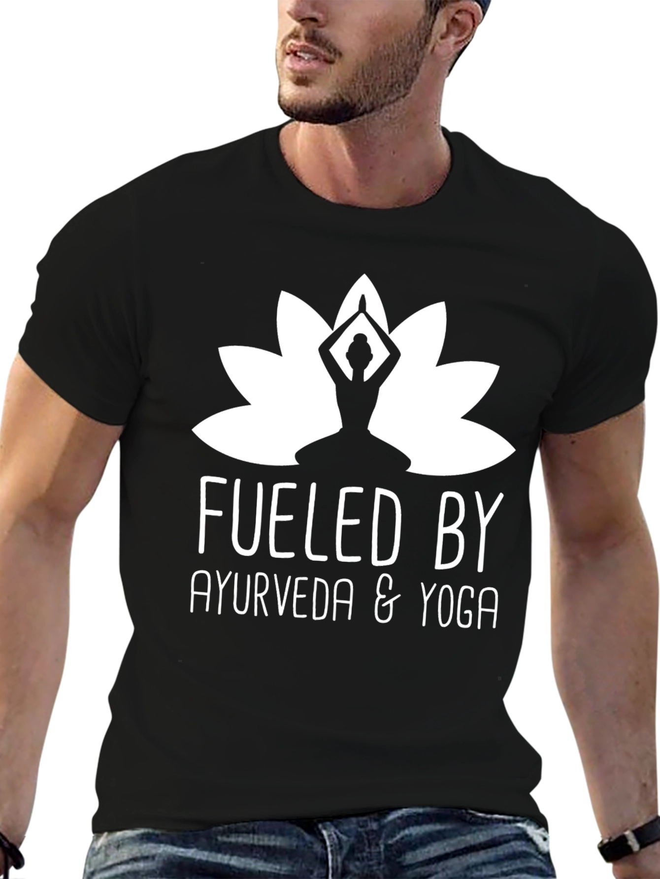 Fueled By Ayurveda & Yoga Black T-Shirt