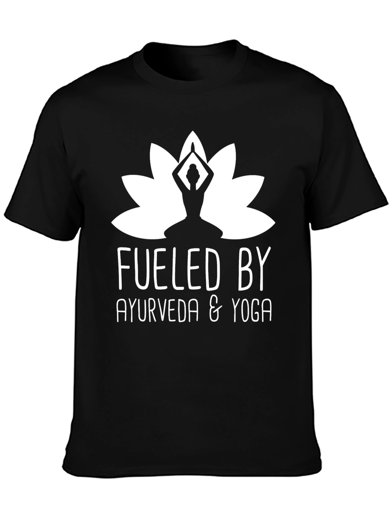 Fueled By Ayurveda & Yoga Black T-Shirt