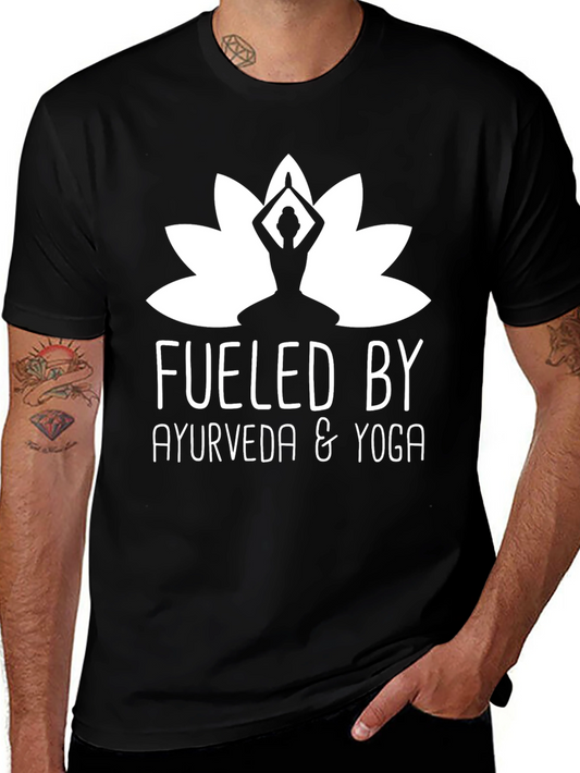 Fueled By Ayurveda & Yoga Black T-Shirt