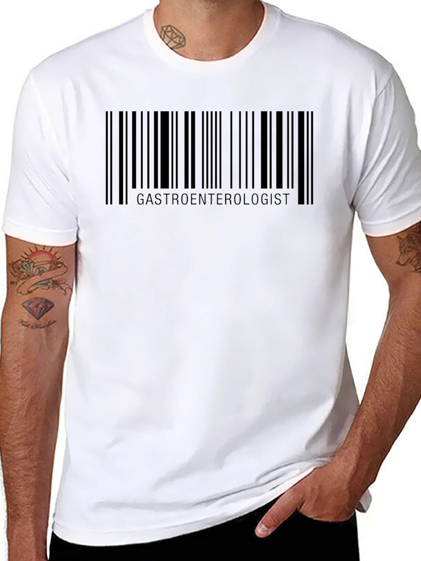 Gastroenterologist Barcode T-Shirt - Unique Medical Humor Tee