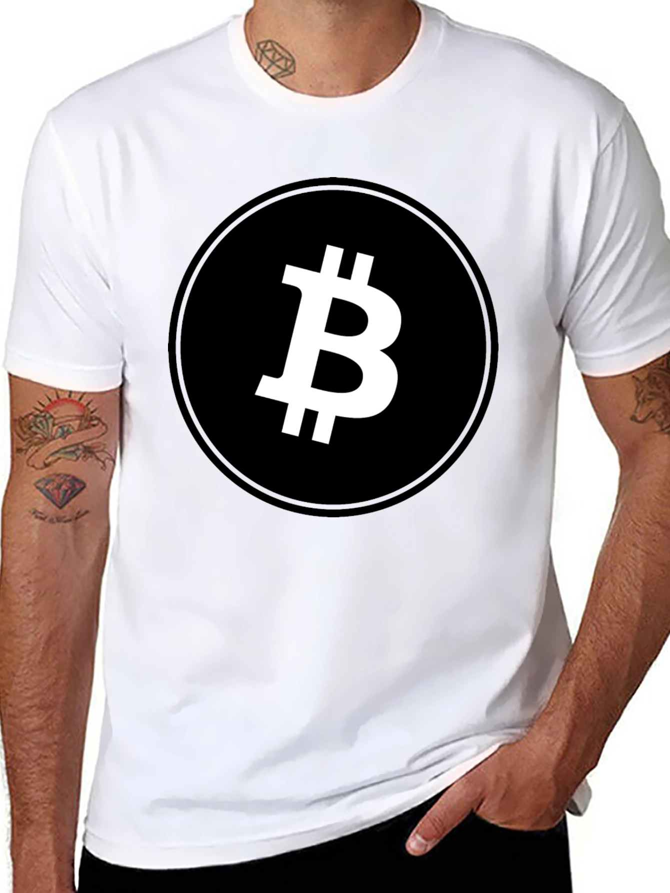 Bitcoin Logo Graphic Tee - Crypto Currency T-Shirt