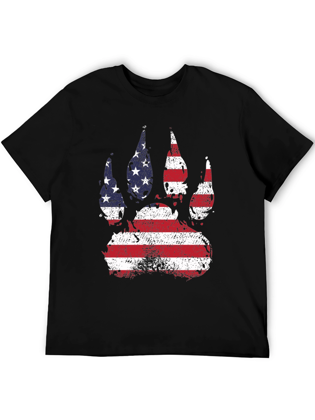 American Flag Bear Paw T-Shirt