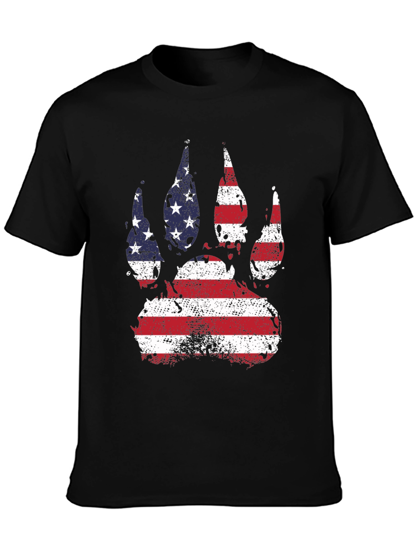 American Flag Bear Paw T-Shirt