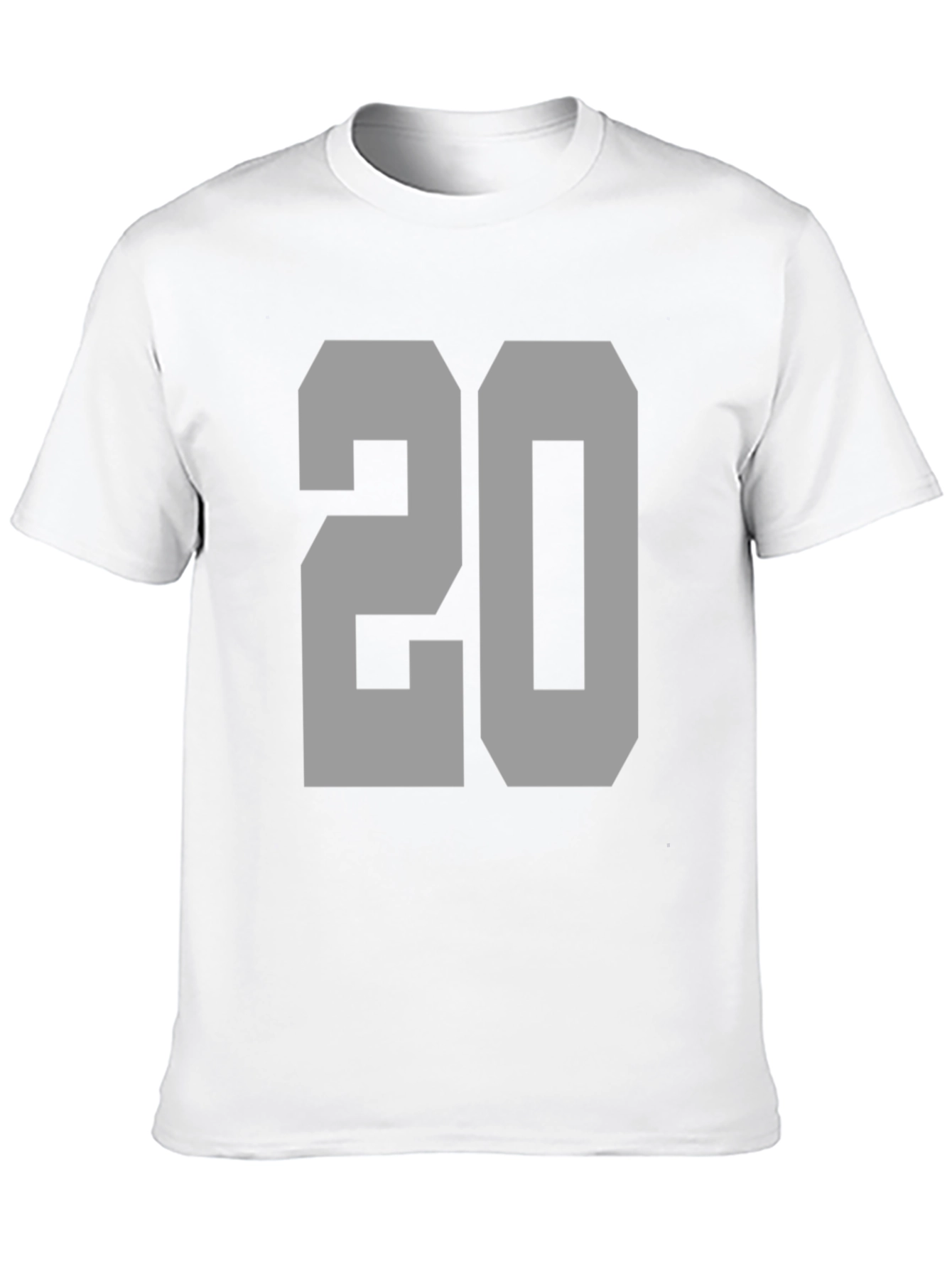 Bold Number 20 Graphic Tee - Black Casual Shirt