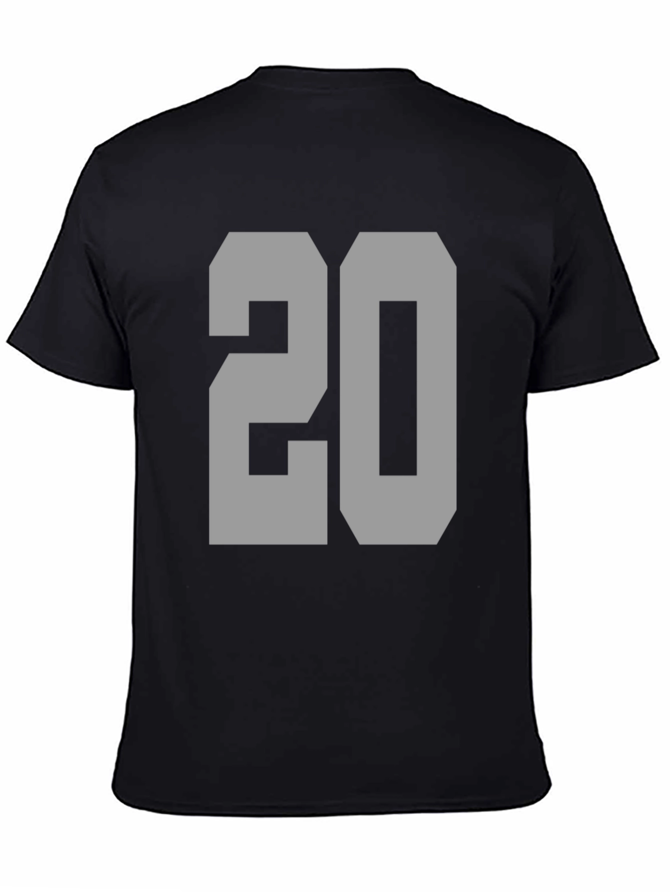 Bold Number 20 Graphic Tee - Black Casual Shirt
