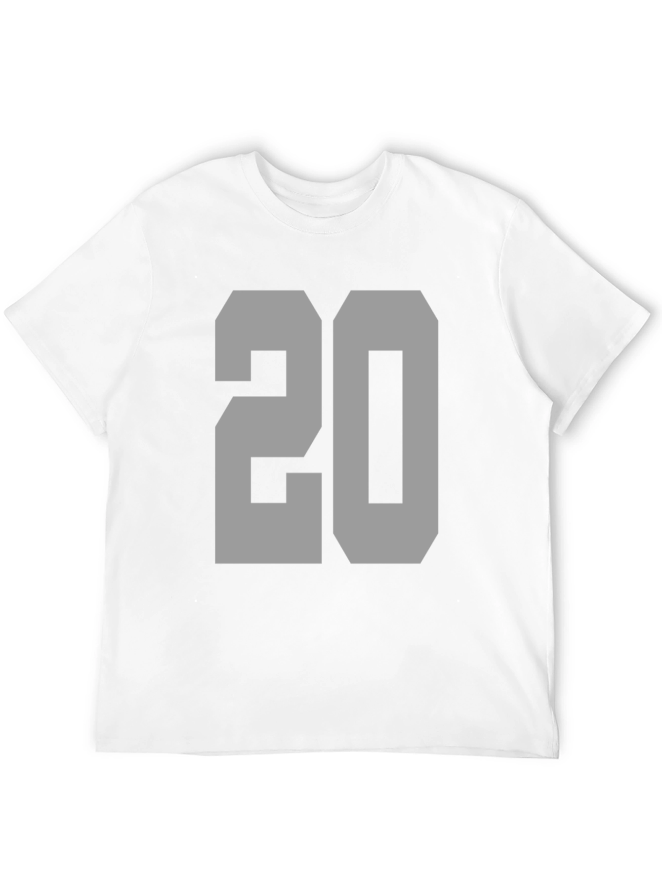 Bold Number 20 Graphic Tee - Black Casual Shirt
