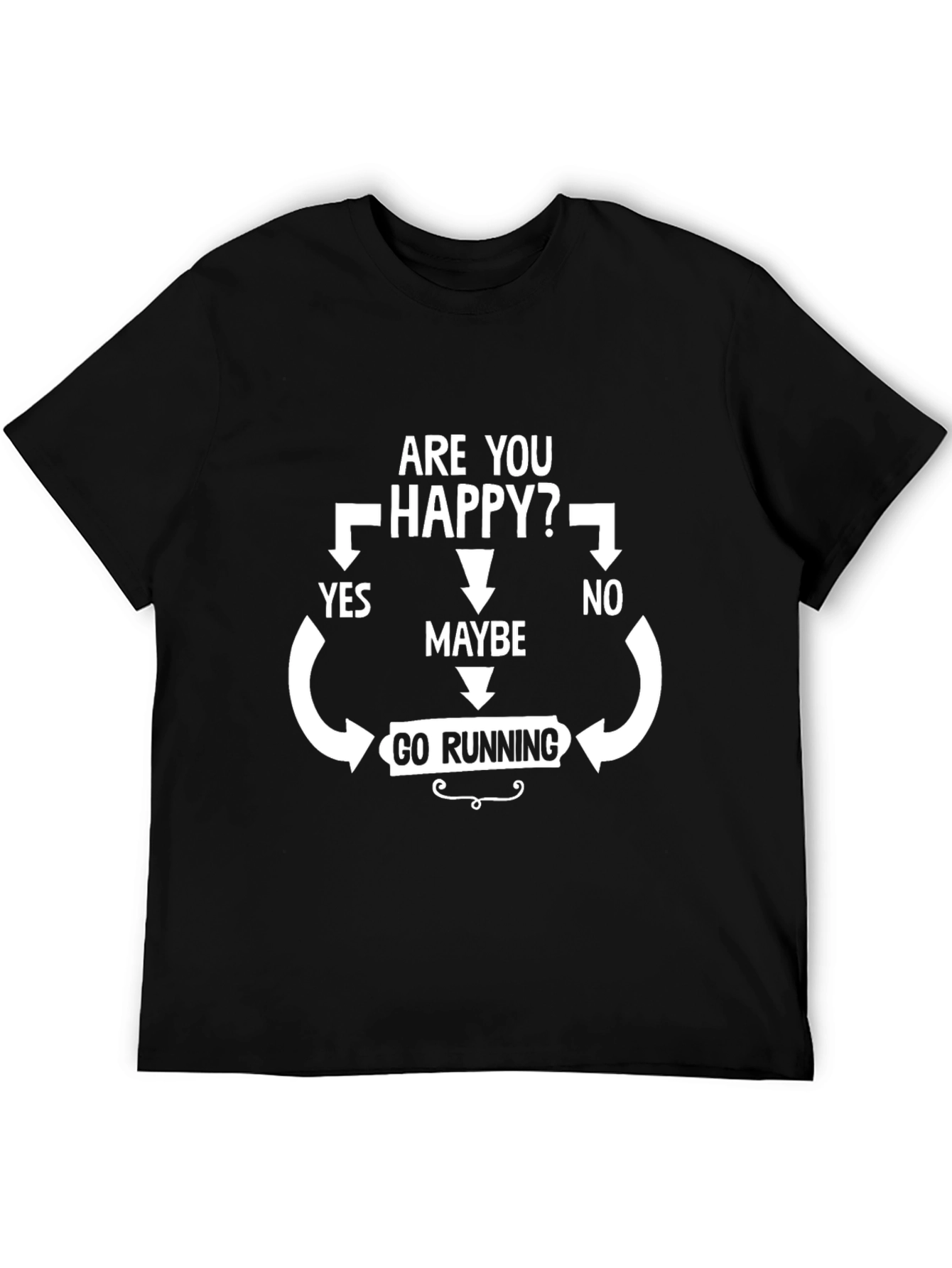 Funny Running T-Shirt: Are You Happy? Go Running!
