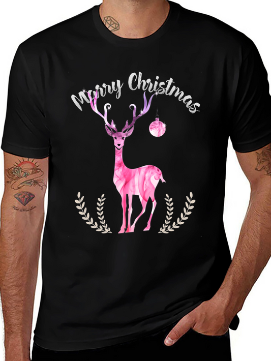 Merry Christmas Deer Graphic Tee