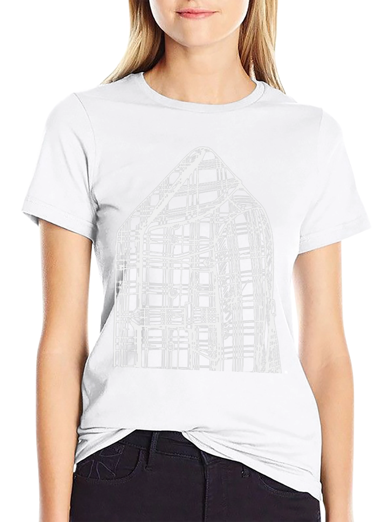 Plaid Jacket Graphic Tee - Modern Fashion Statement