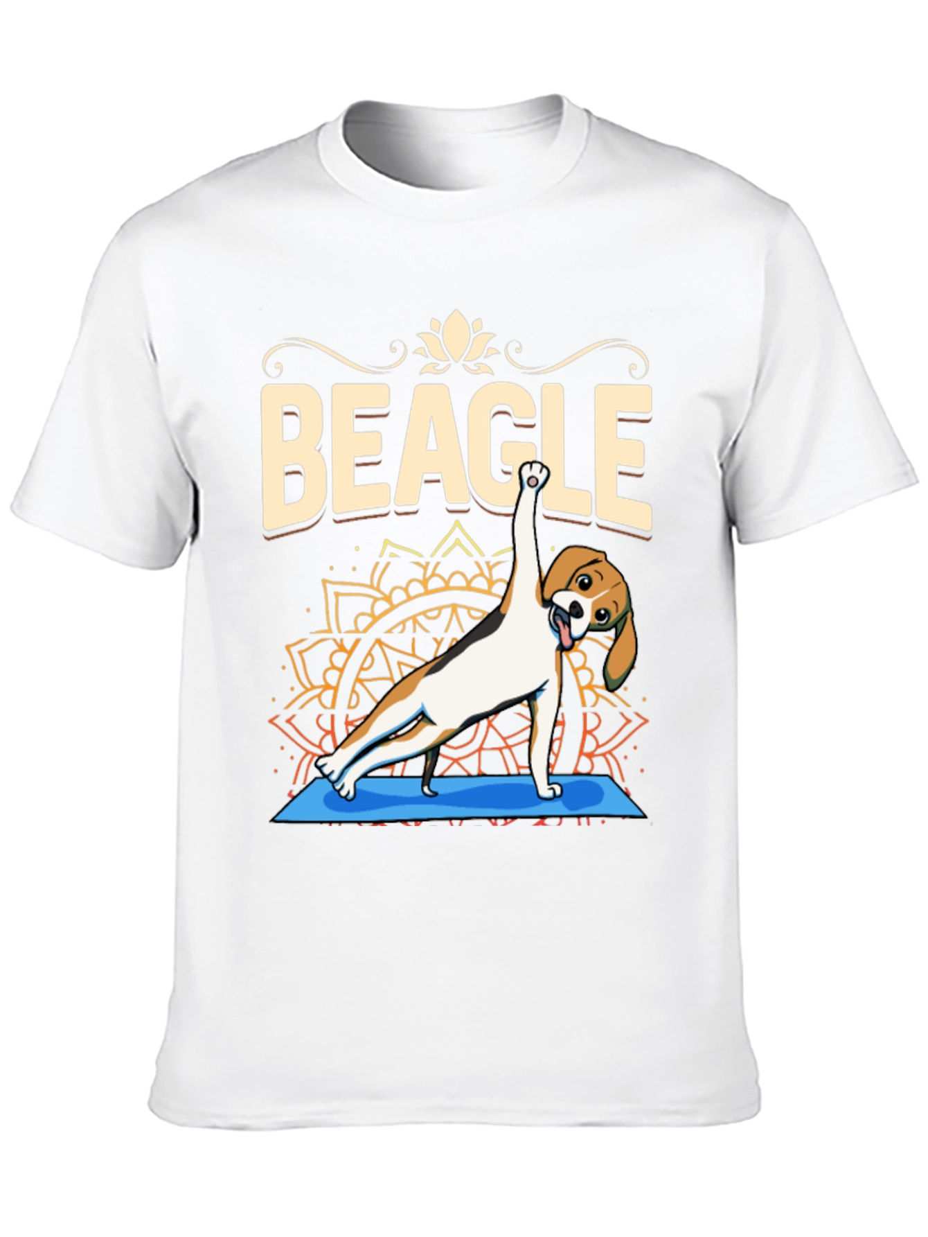 Beagle Yoga Pose Graphic T-Shirt