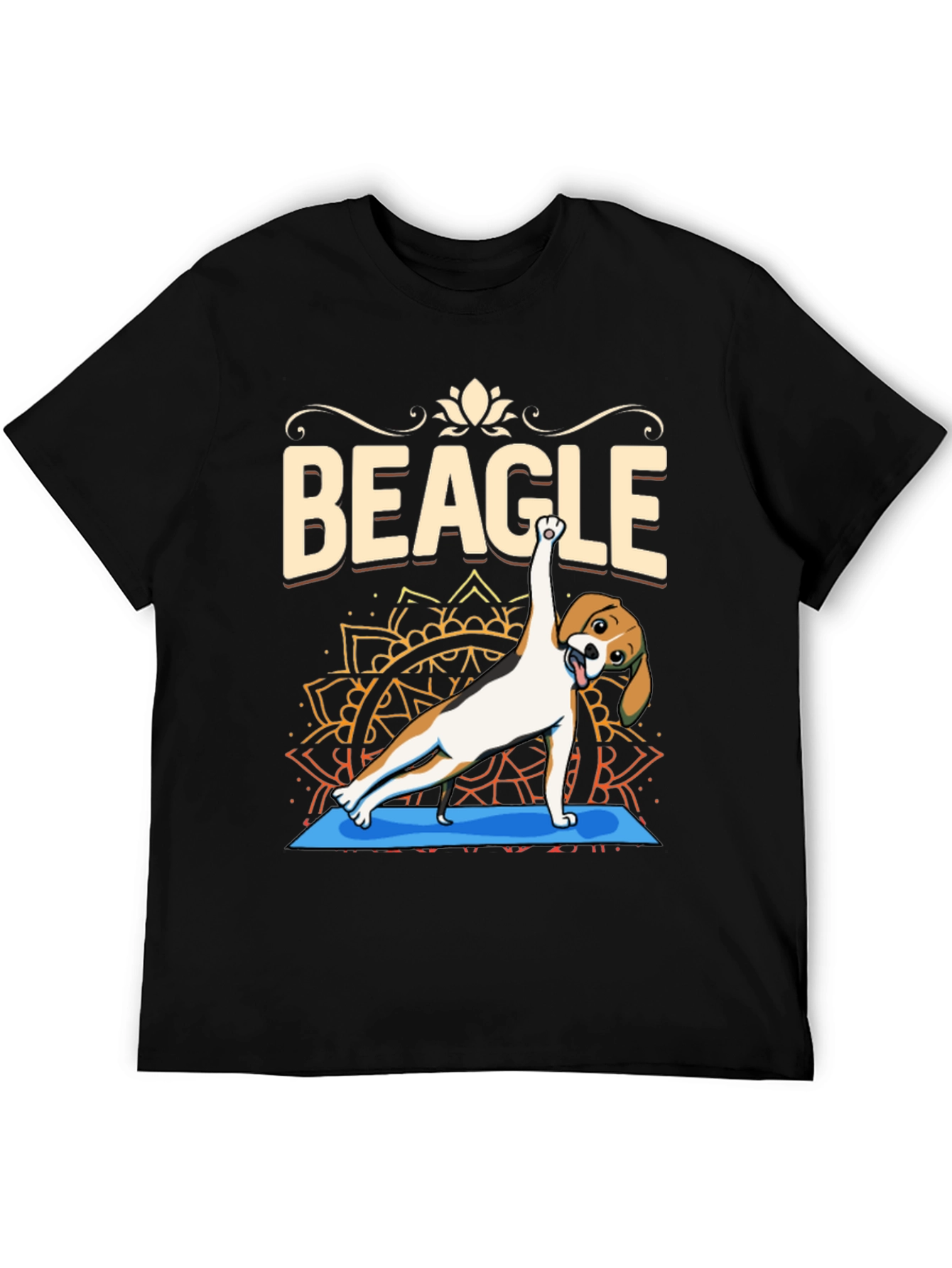 Beagle Yoga Pose Graphic T-Shirt