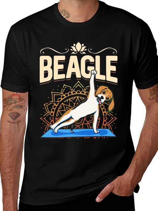 Beagle Yoga Pose Graphic T-Shirt