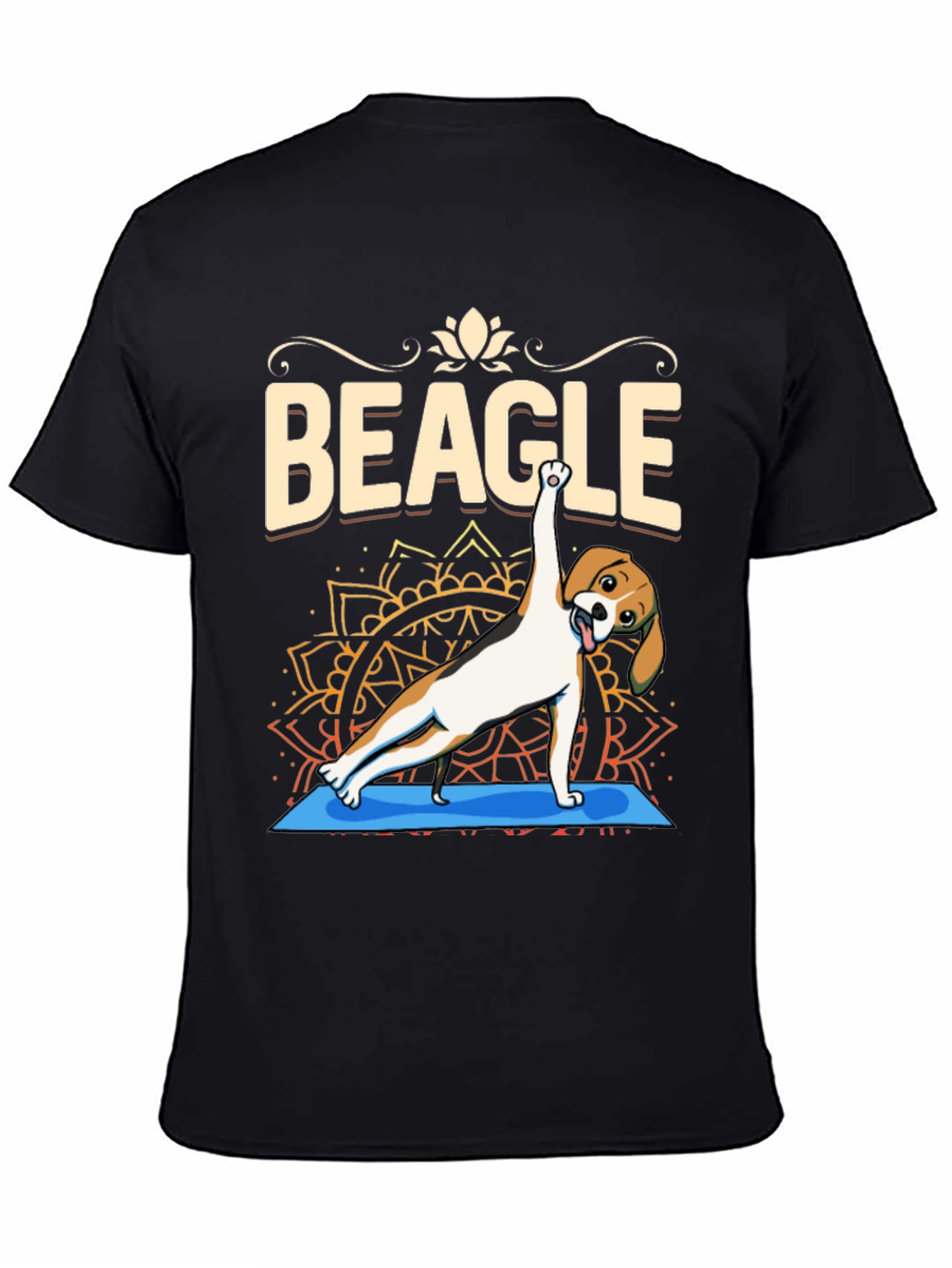 Beagle Yoga Pose Graphic T-Shirt