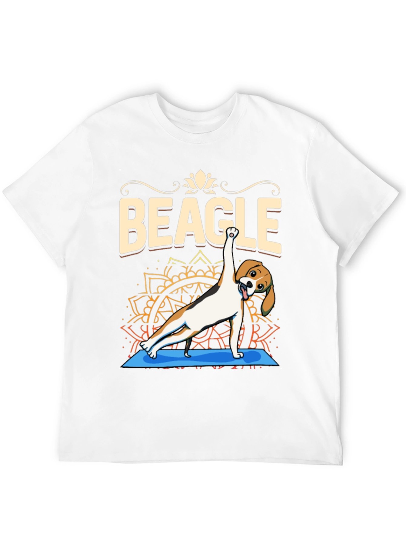 Beagle Yoga Pose Graphic T-Shirt