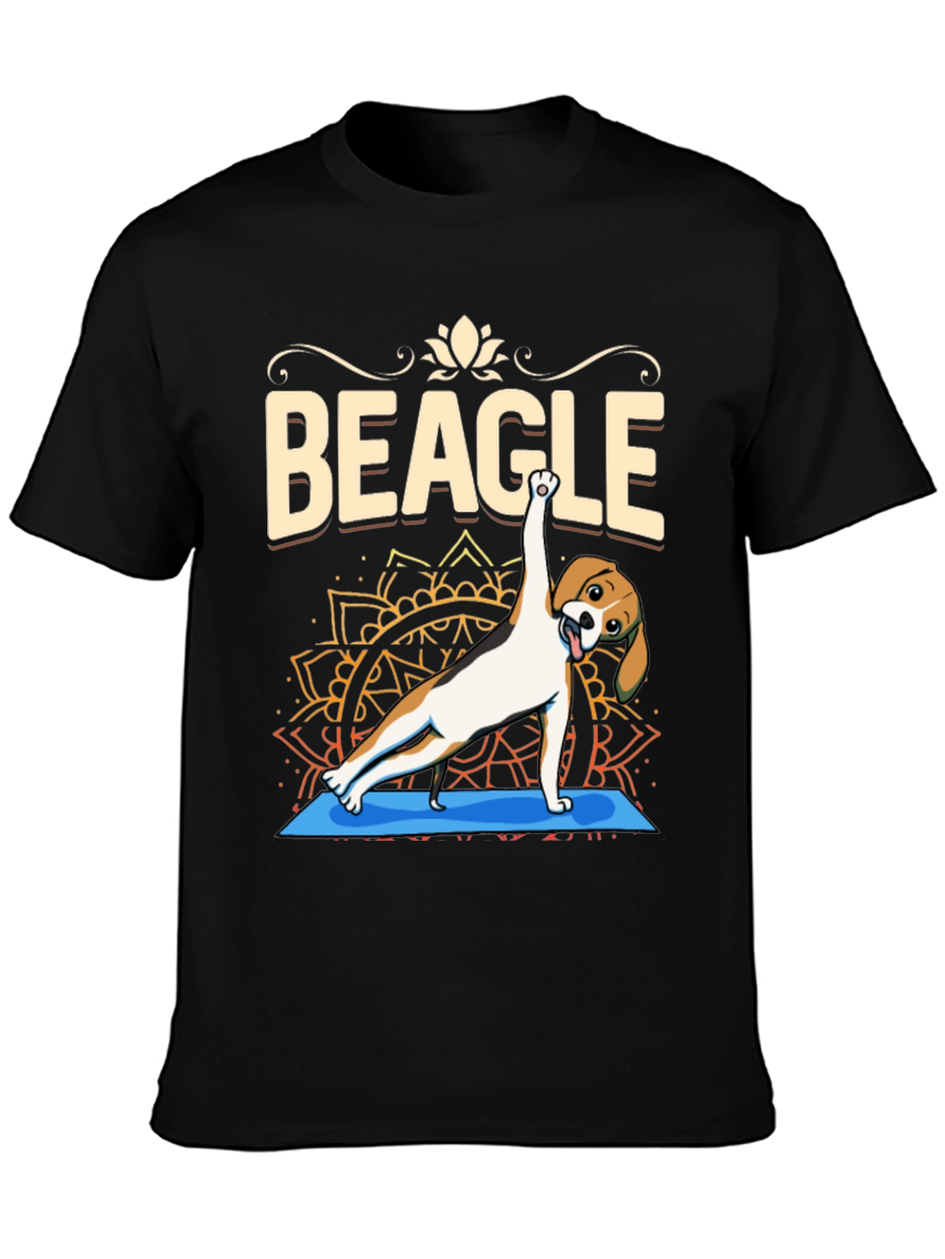 Beagle Yoga Pose Graphic T-Shirt
