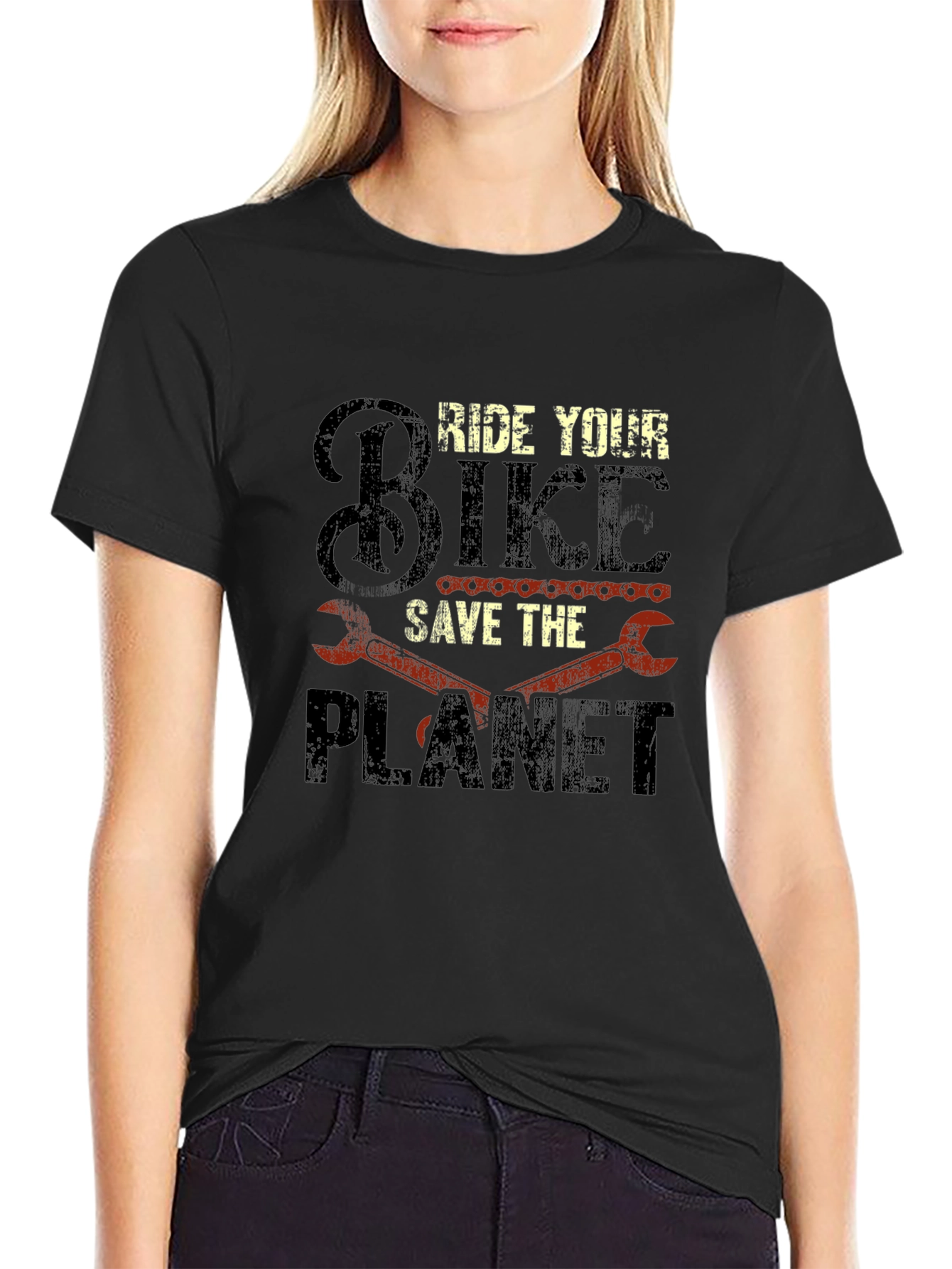 Ride Your Bike Save The Planet Graphic T-Shirt