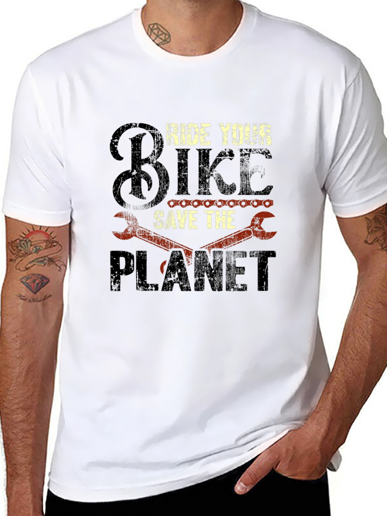 Ride Your Bike Save The Planet Graphic T-Shirt