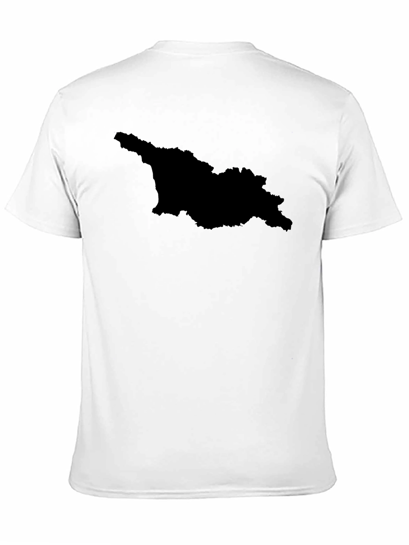 Georgia Map Silhouette T-Shirt - Black