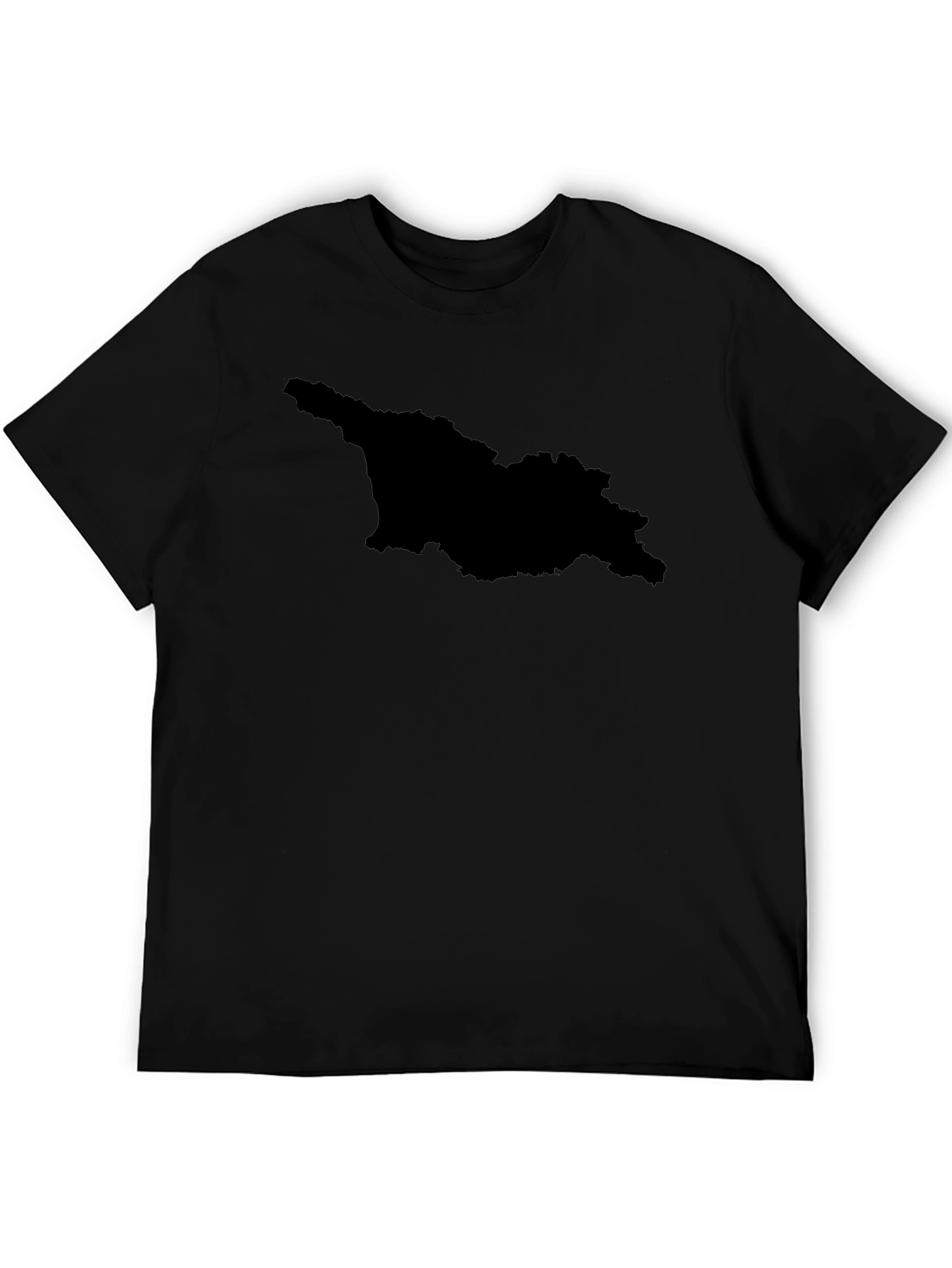 Georgia Map Silhouette T-Shirt - Black
