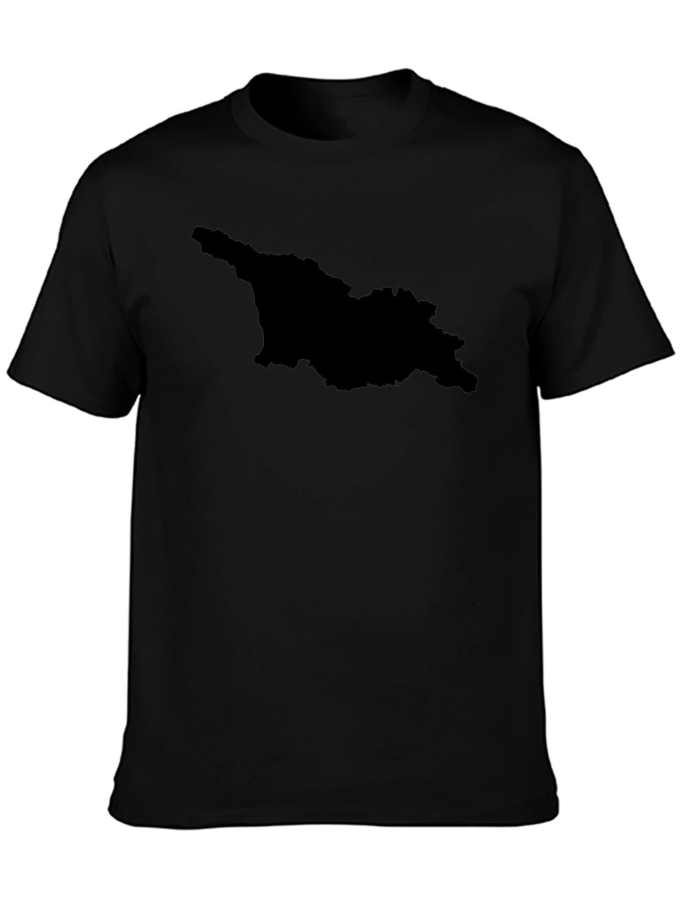 Georgia Map Silhouette T-Shirt - Black