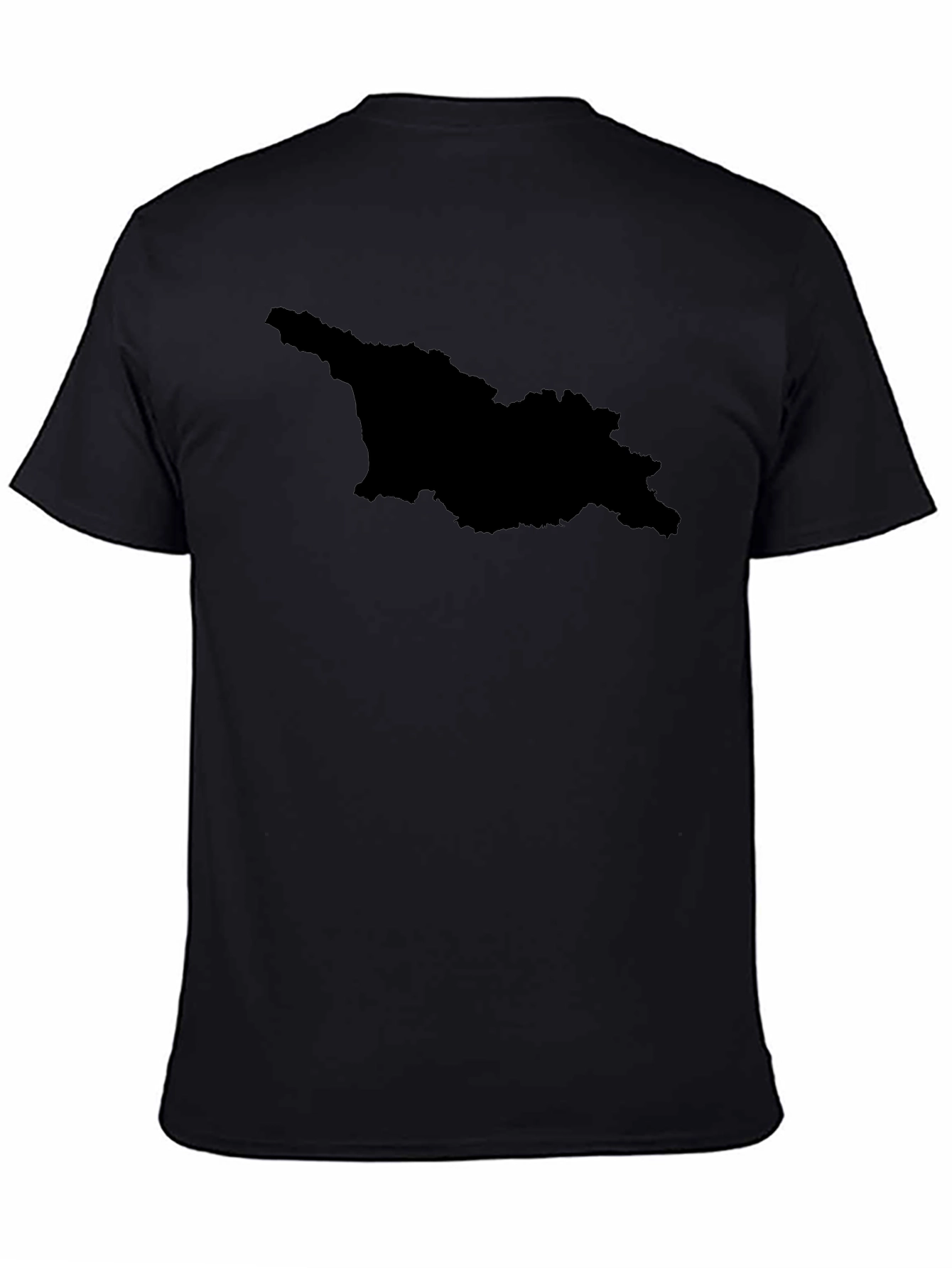 Georgia Map Silhouette T-Shirt - Black