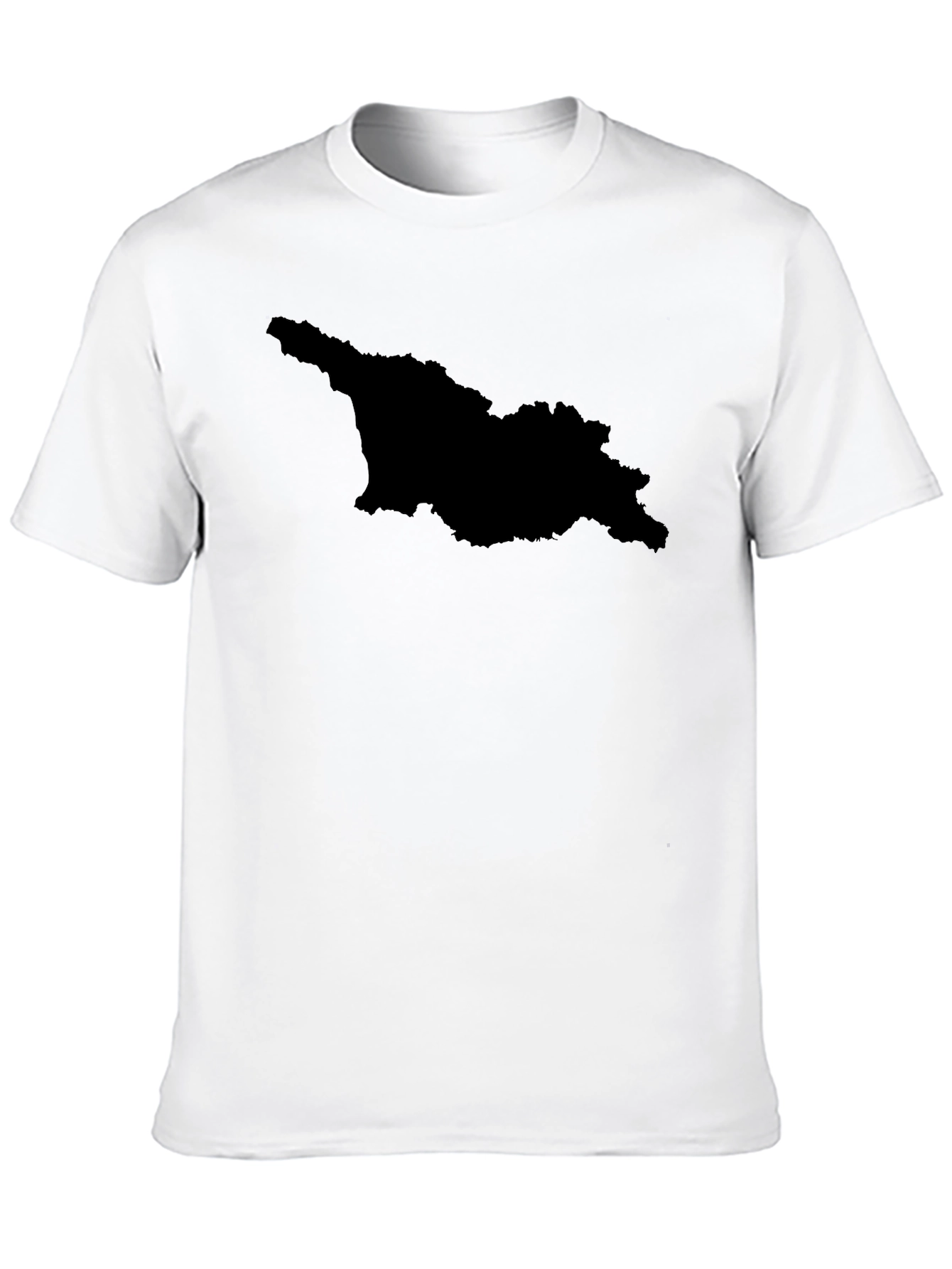 Georgia Map Silhouette T-Shirt - Black